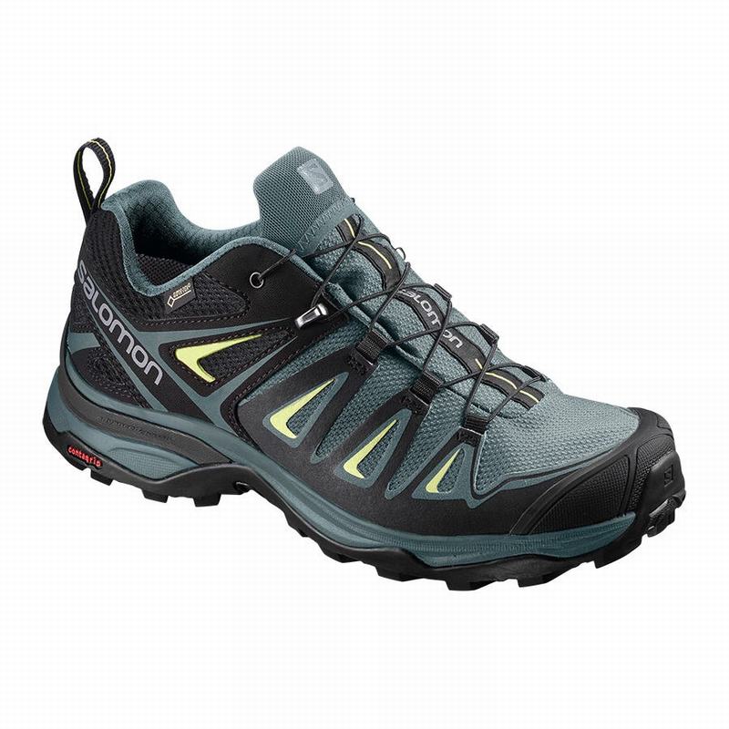 Buty Trekkingowe Damskie Salomon X ULTRA 3 GORE-TEX - Zielone / Czarne - Polska (349-JQCDFR)